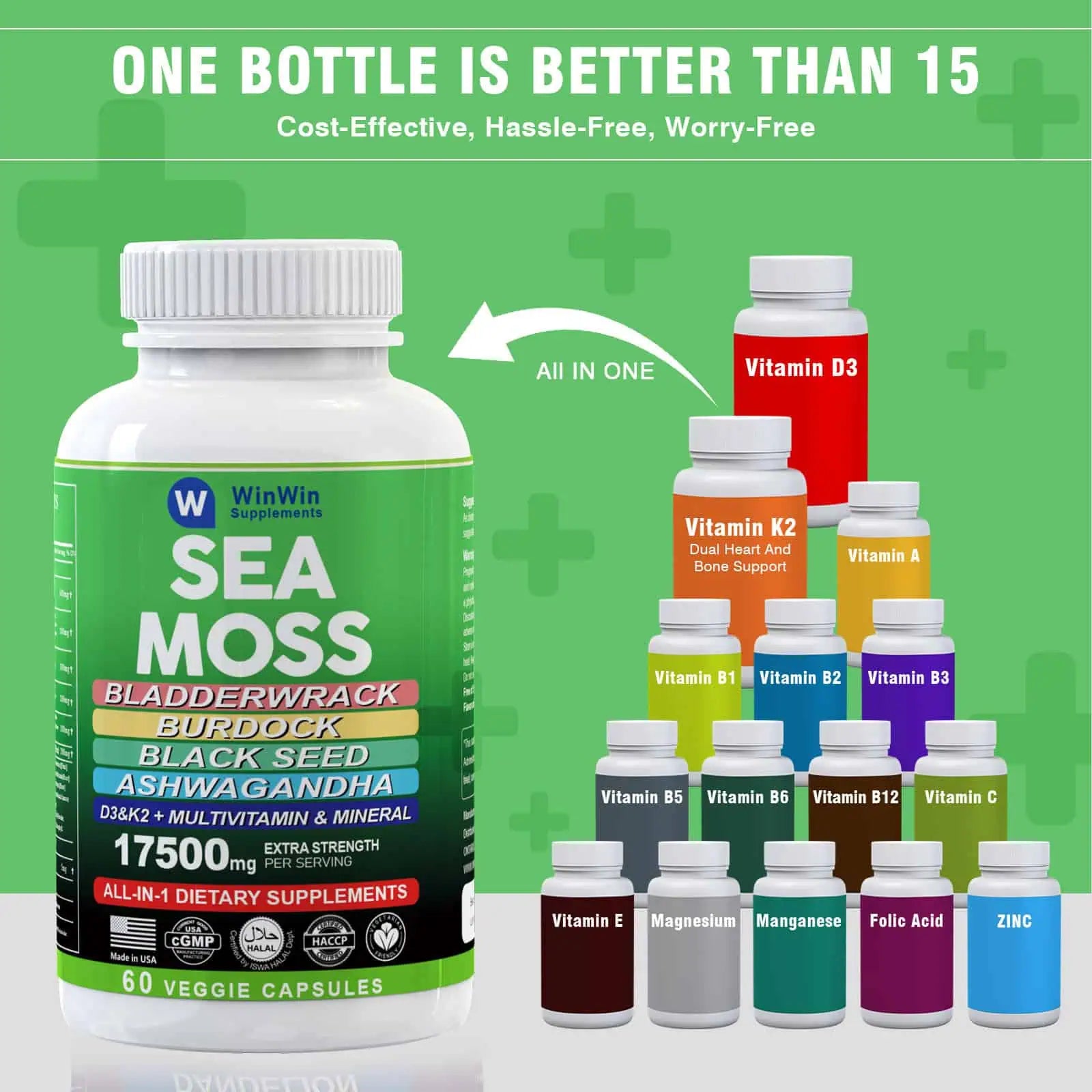 Organic Irish Sea Moss Supplement Capsules